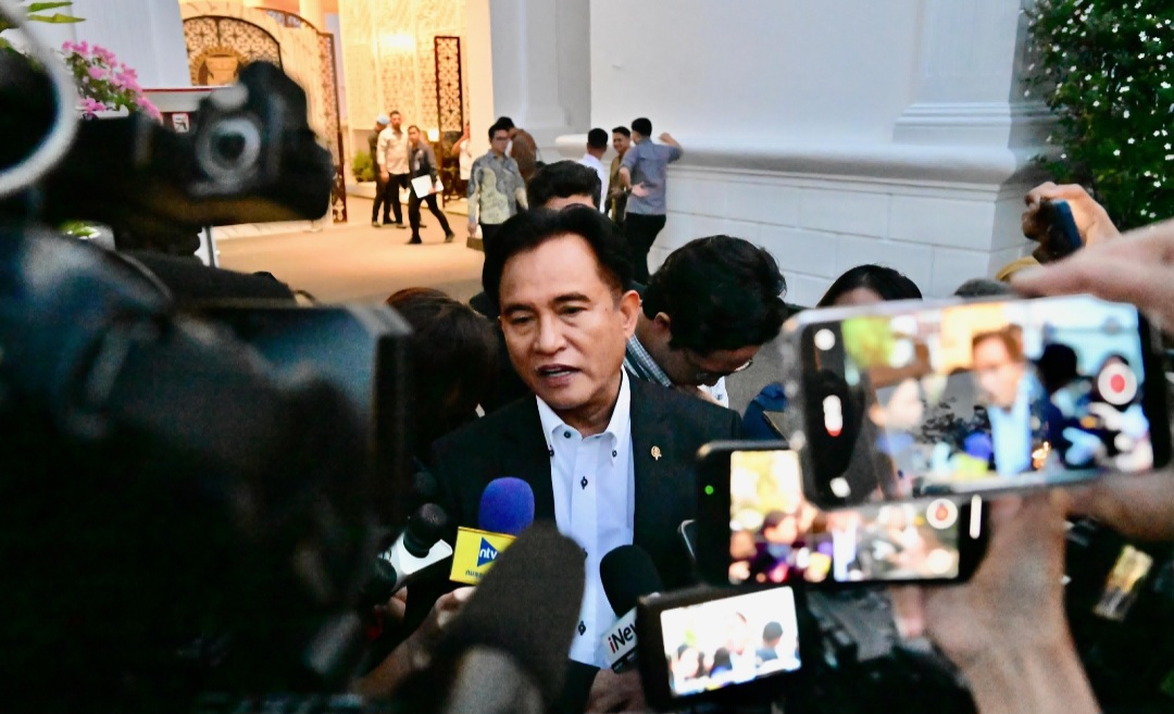 Menteri Koordinator Bidang Hukum, Hak Asasi Manusia, Imigrasi, dan Pemasyarakatan, Yusril Ihza Mahendra (SinPo.id/Setpres)