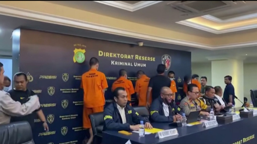 Konfrensi pers penculikan dan pembunuhan Kacab Bank (SinPo.id/Firdausi)