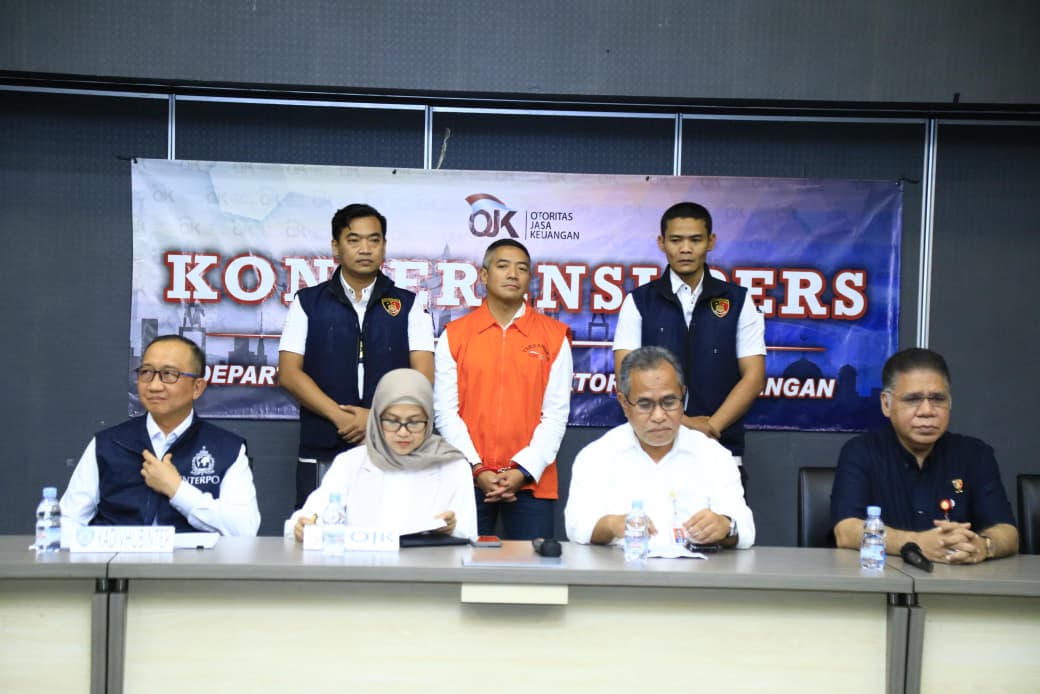 Konferensi pers kasus investasi ilegal (SinPo.id/ Humas Polri)