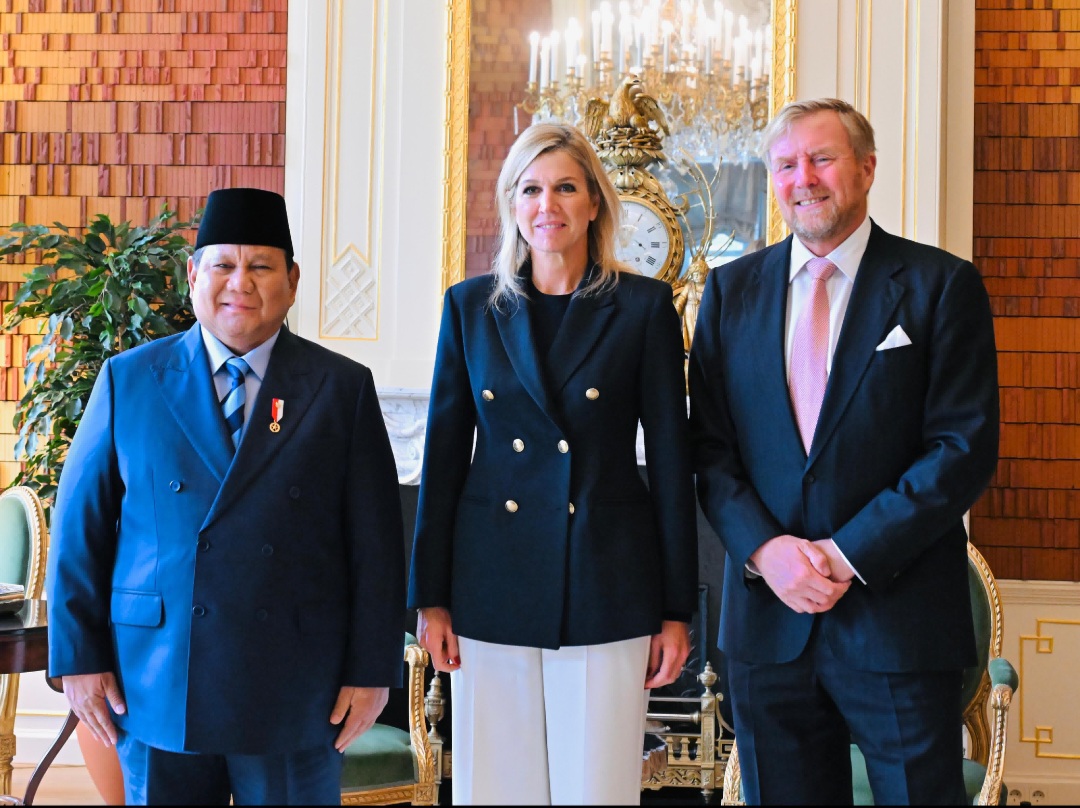 Presiden Prabowo diterima Raja Belanda Willem-Alexander dan Ratu Máxima di Istana Huis ten Bosch, Den Haag (SinPo.id/BiroSetpres)