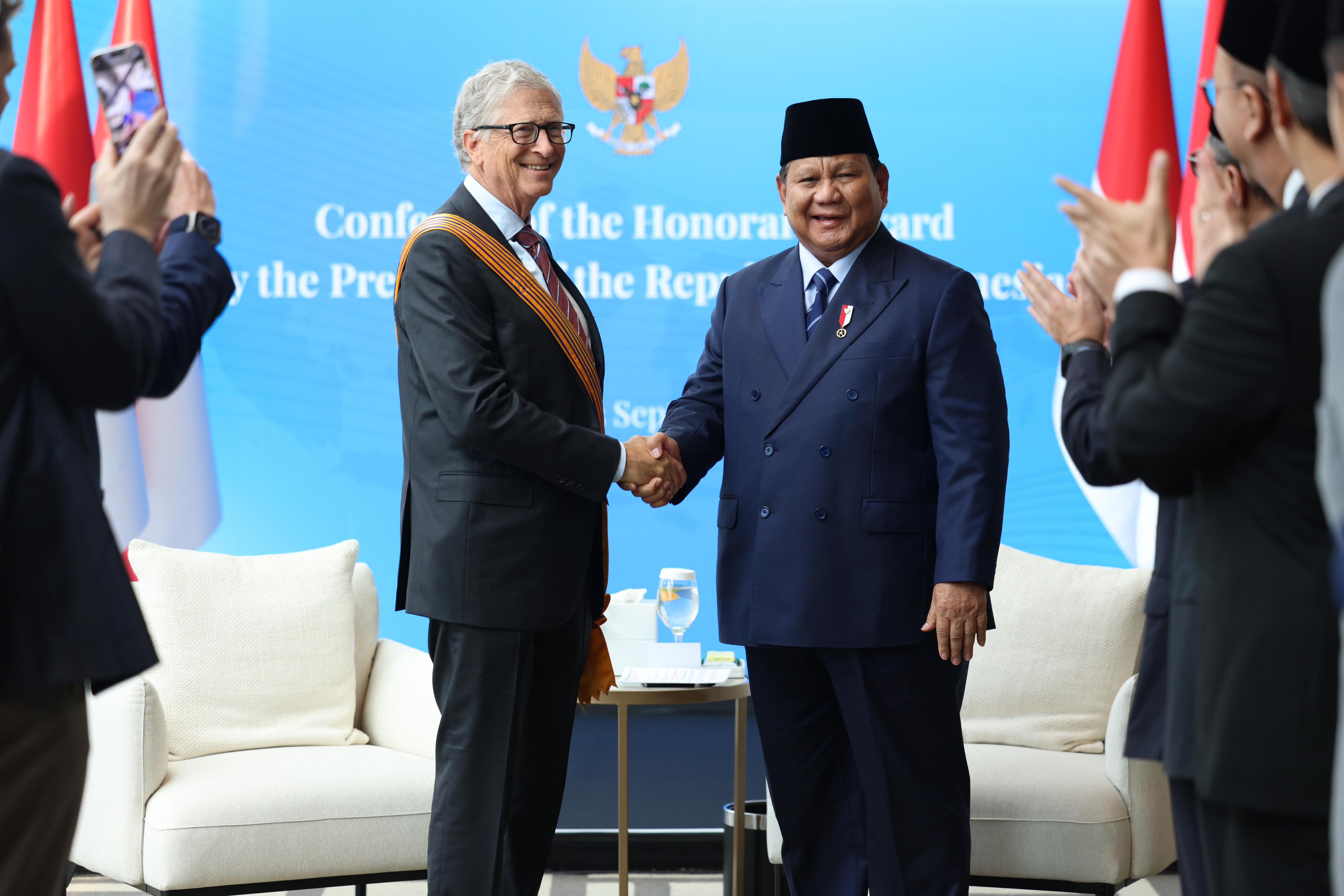 Presiden Prabowo bertemu Bill Gates (SinPo.id/Setpres)