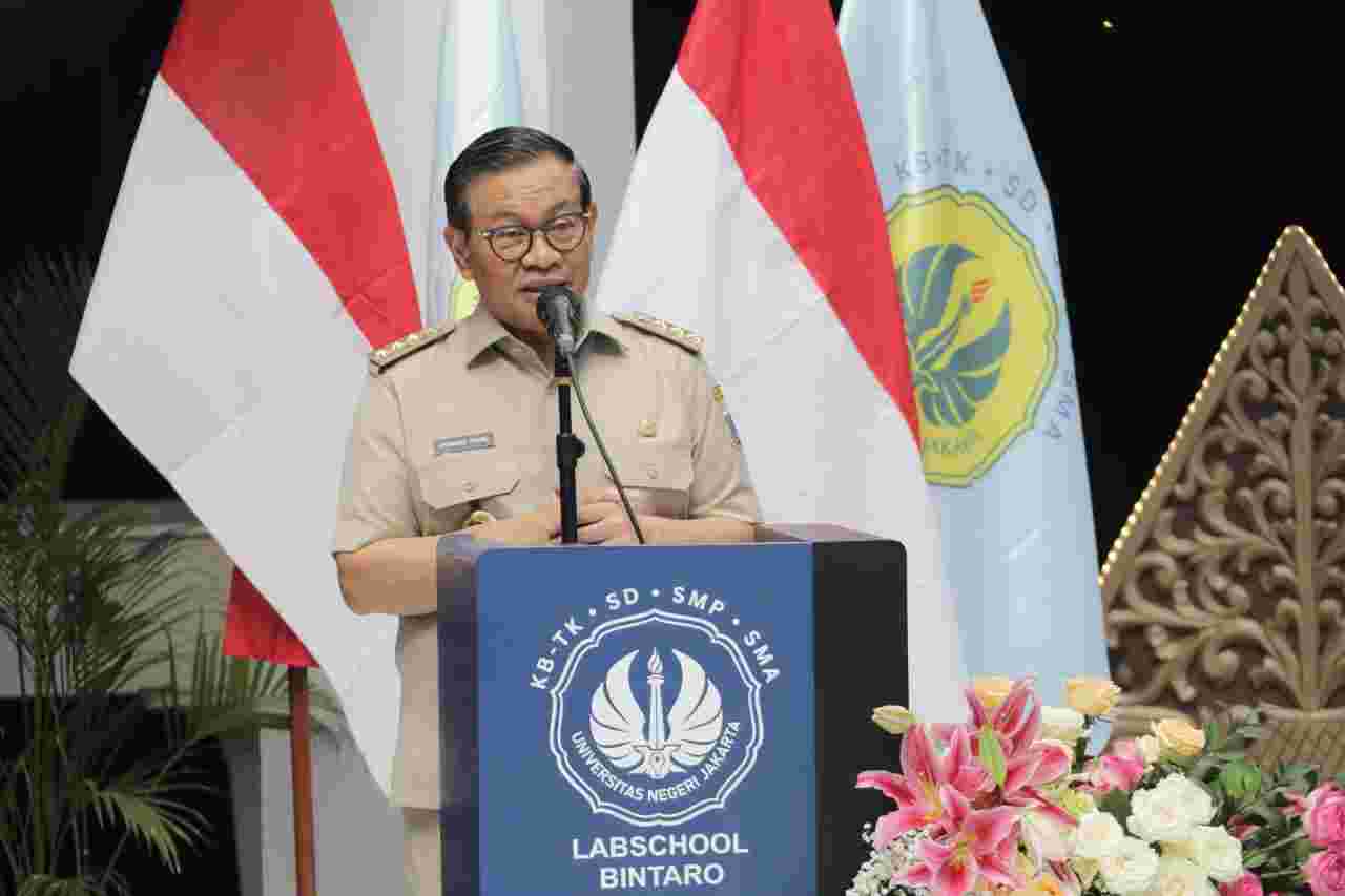 Gubernur DKI Jakarta Pramono Anung saat resmikan Labschool Bintaro (SinPo.id/ Dok. Pemprov DKI)