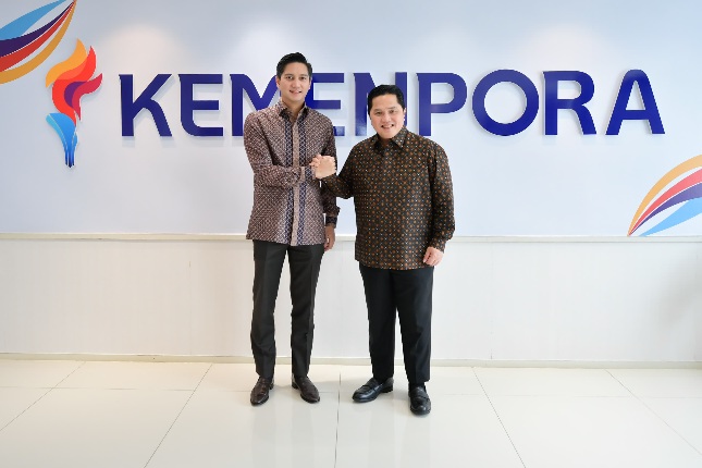 Menpora Erick Audiensi dengan PP Perbasi (SinPo.id/Kemenpora)