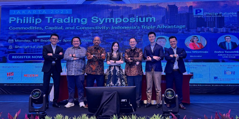 Perhelatan Phillip Trading Symposium yang mempertemukan pelaku utama industri derivatif serta regulator. (SinPo.id/Tio)