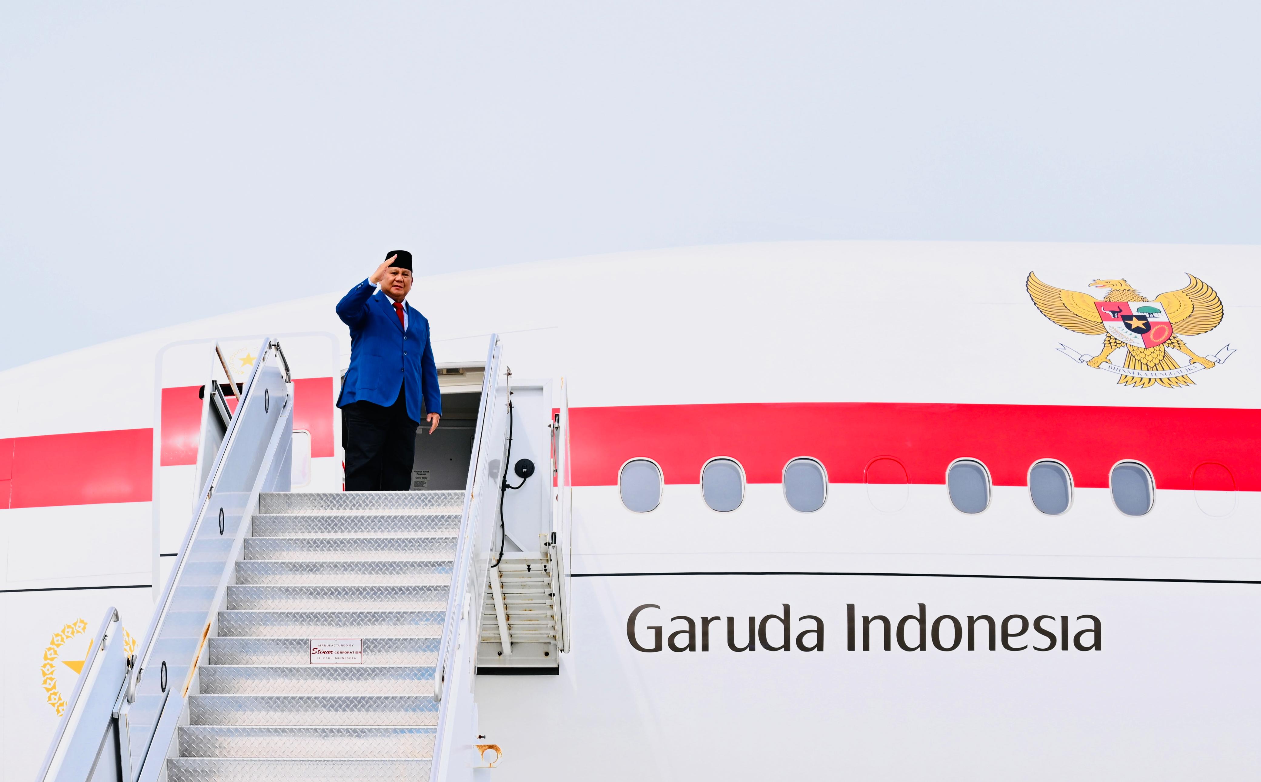 Prabowo bertolak ke Kanada dari Amerika Serikat (SinPo.id/Setpres)