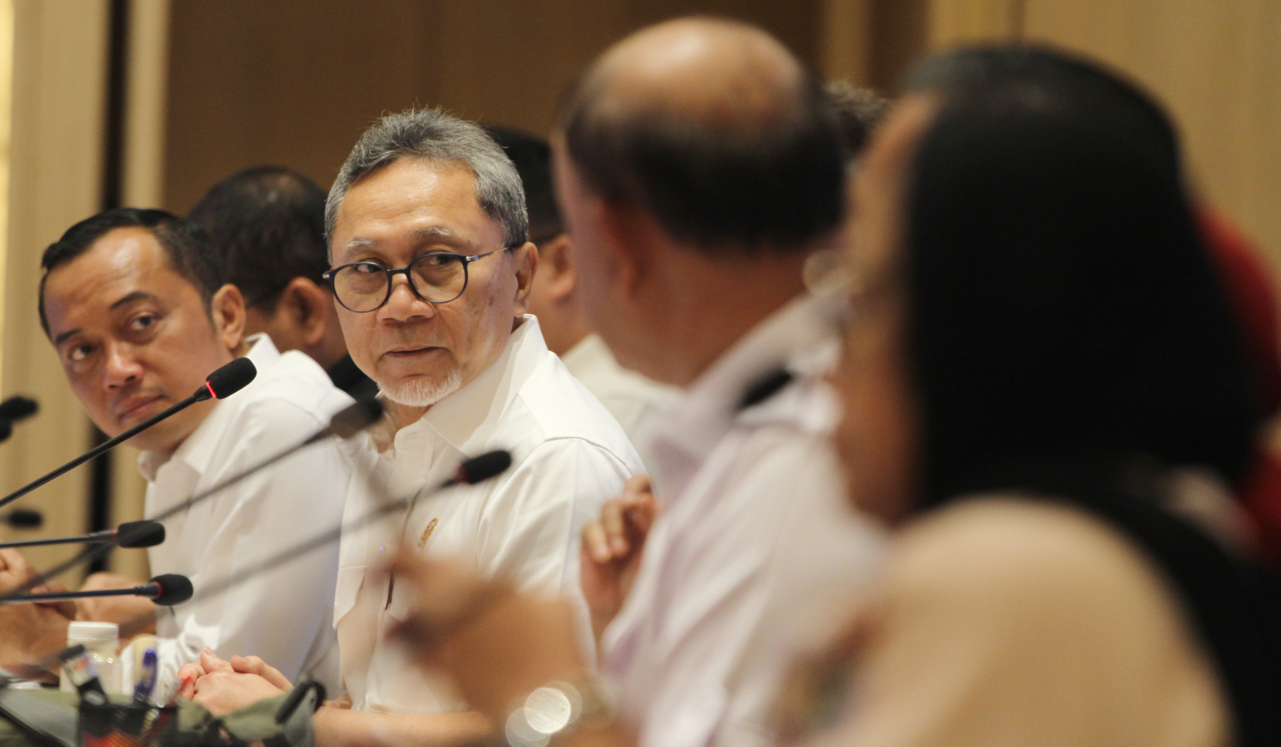 Konferensi pers program prioritas makan bergizi gratis. (Agus Priatna/SinPo.id)