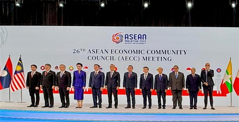 Menko Perekonomian Airlangga Hartarto di The 26th AEC Council Meeting di Kuala Lumpur (SinPo.id/ Dok. Ekon)
