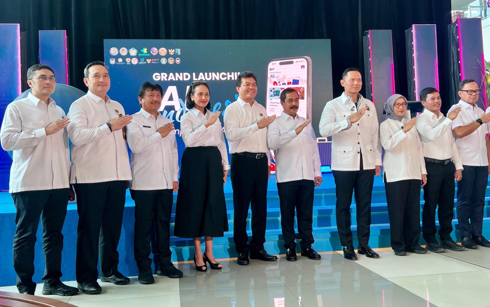 Wamen P2MI Christina Aryani menghadiri peluncuran aplikasi All Indonesia di Bandara Soekarno-Hatta (SinPo.id/ Dok. KP2MI)