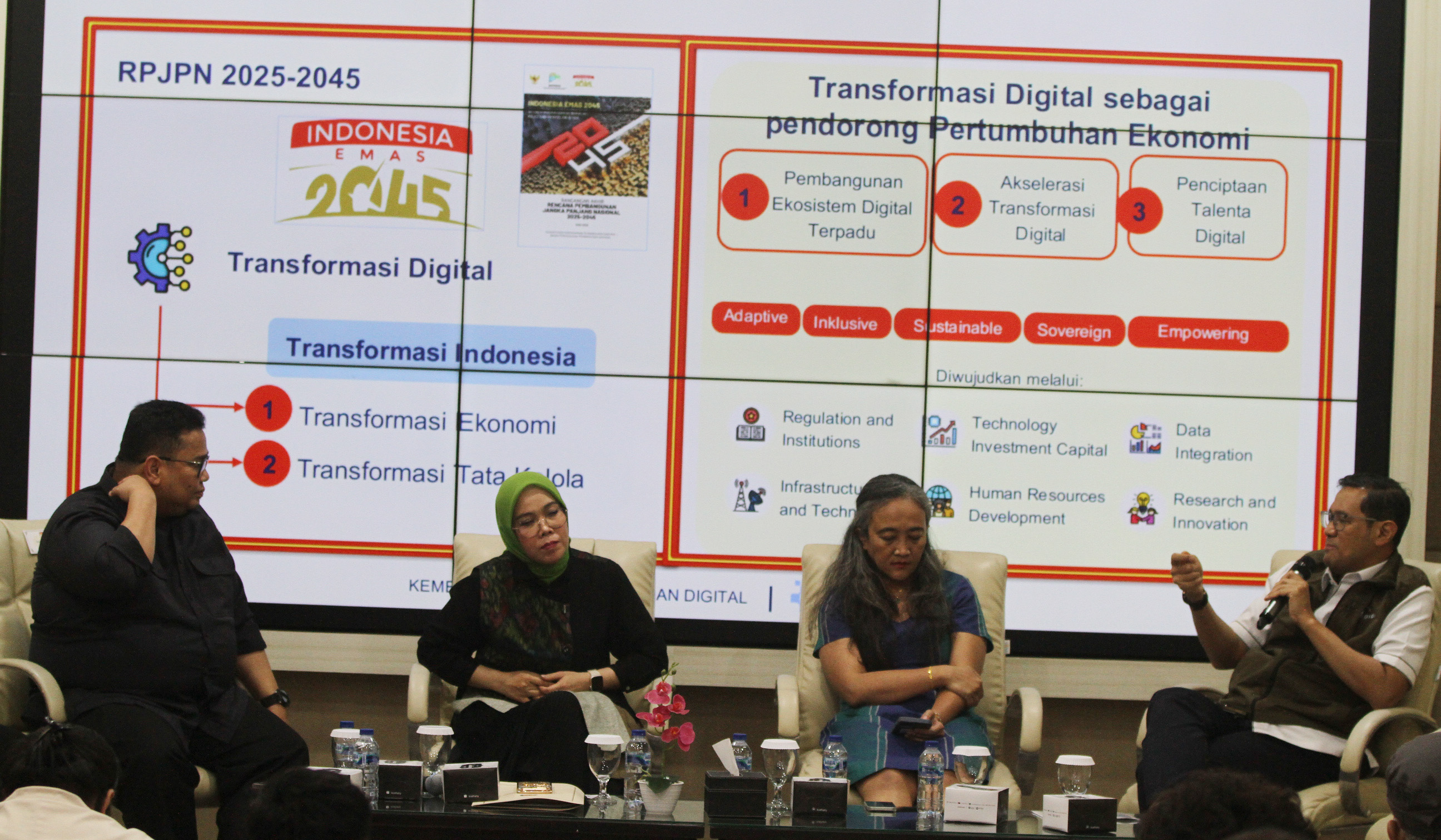 Diskusi publik Tantangan Digitalisasi Pemilu. (Agus Priatna/SinPo.id)