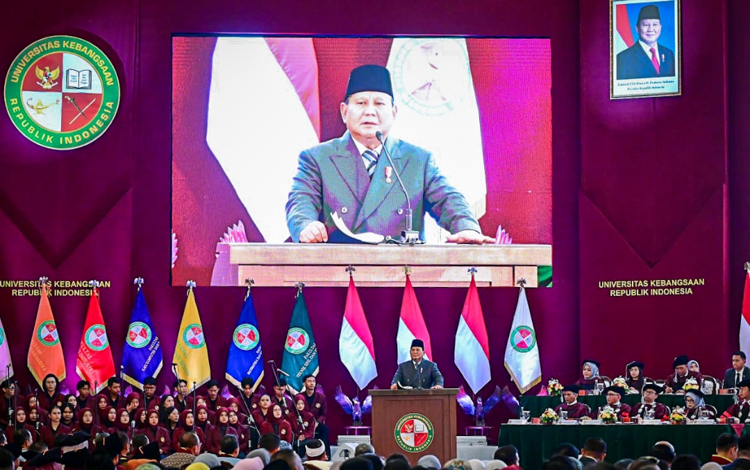 Presiden Prabowo Subianto di Sidang Senat Terbuka UKRI (SinPo.id/ Setpres)