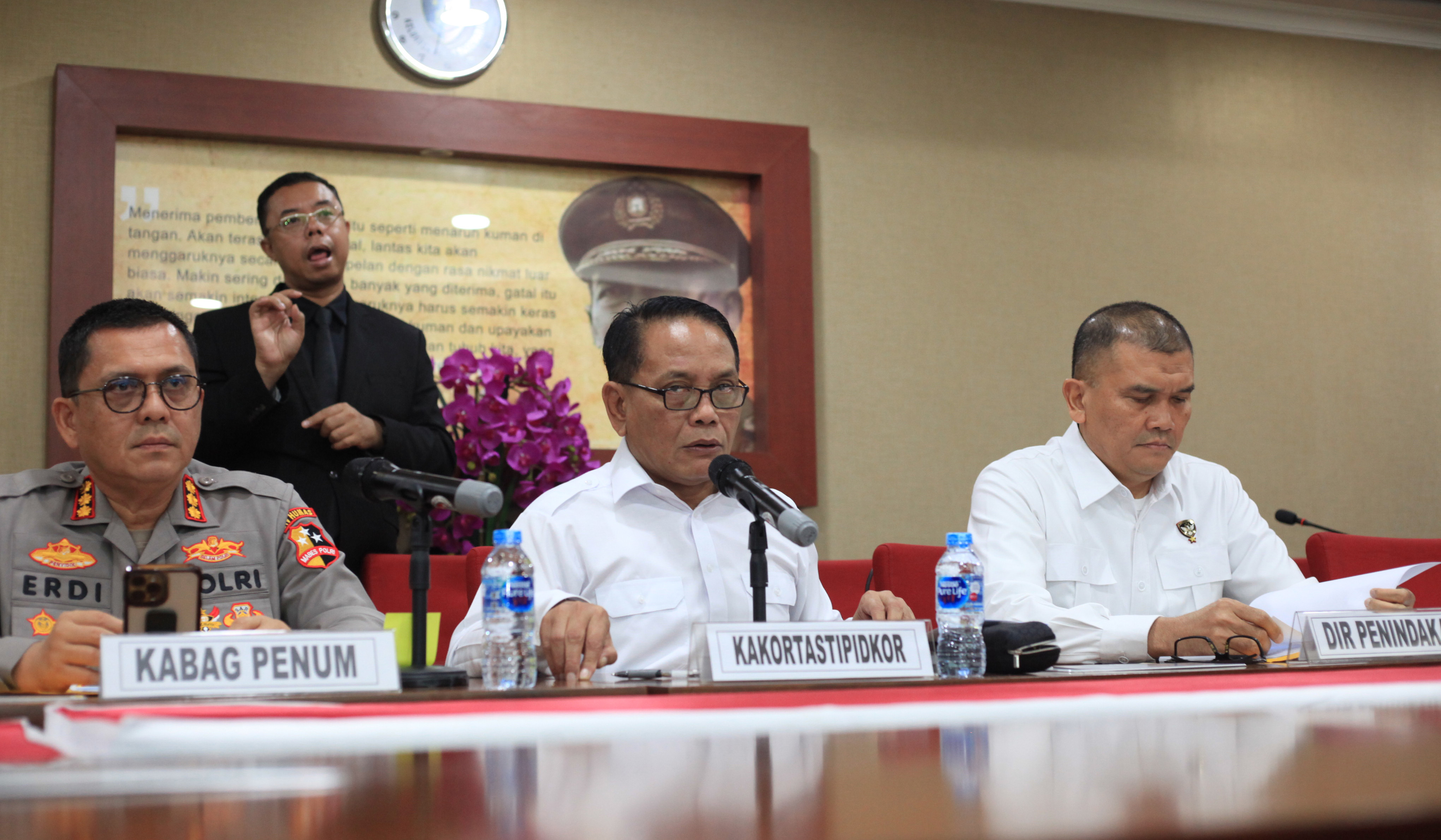 Konferensi pers Kortas Tipidkor Mabes Polri. (Agus Priatna/SinPo.id)