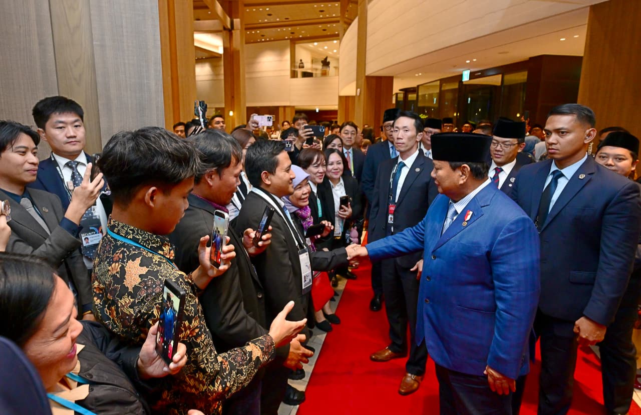 Hangatnya Sambutan Diaspora Indonesia untuk Presiden Prabowo di Korea Selatan (SinPo.id/Biro Setpres)
