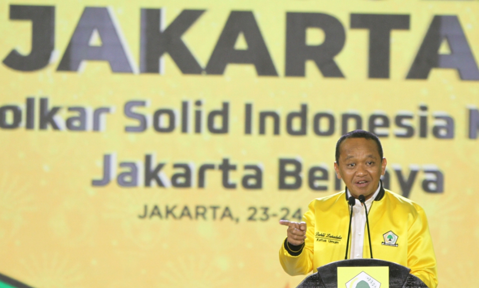 Ketum Partai Golkar Bahlil Lahadalia (SinPo.id/ Agus Priatna)
