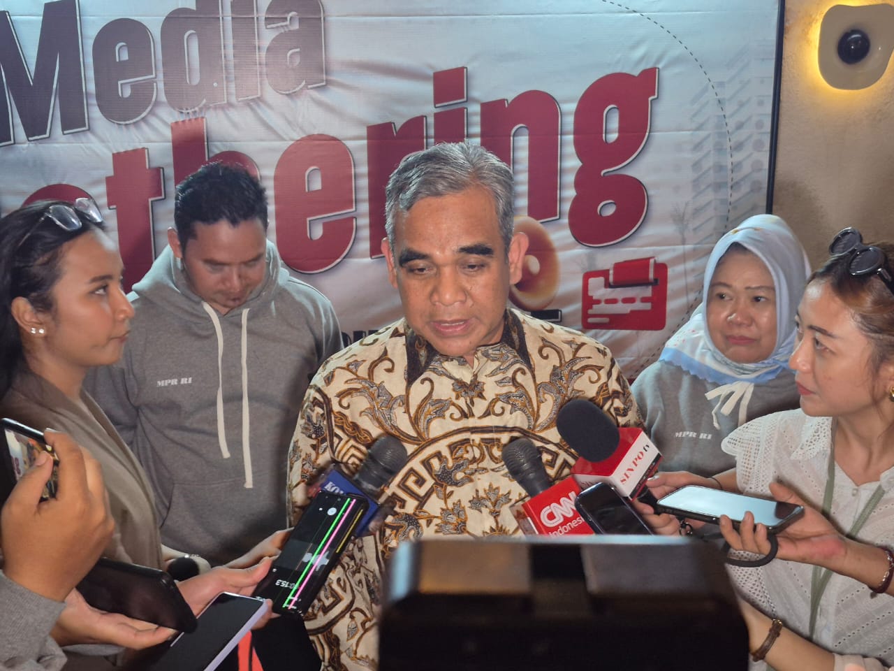 Ketua MPR RI Ahmad Muzani (SinPo.id/ Galuh Ratnatika)