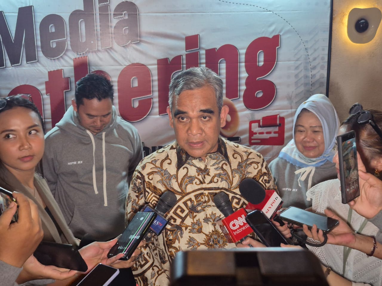 Ketua MPR RI Ahmad Muzani (SinPo.id/ Galuh Ratnatika)