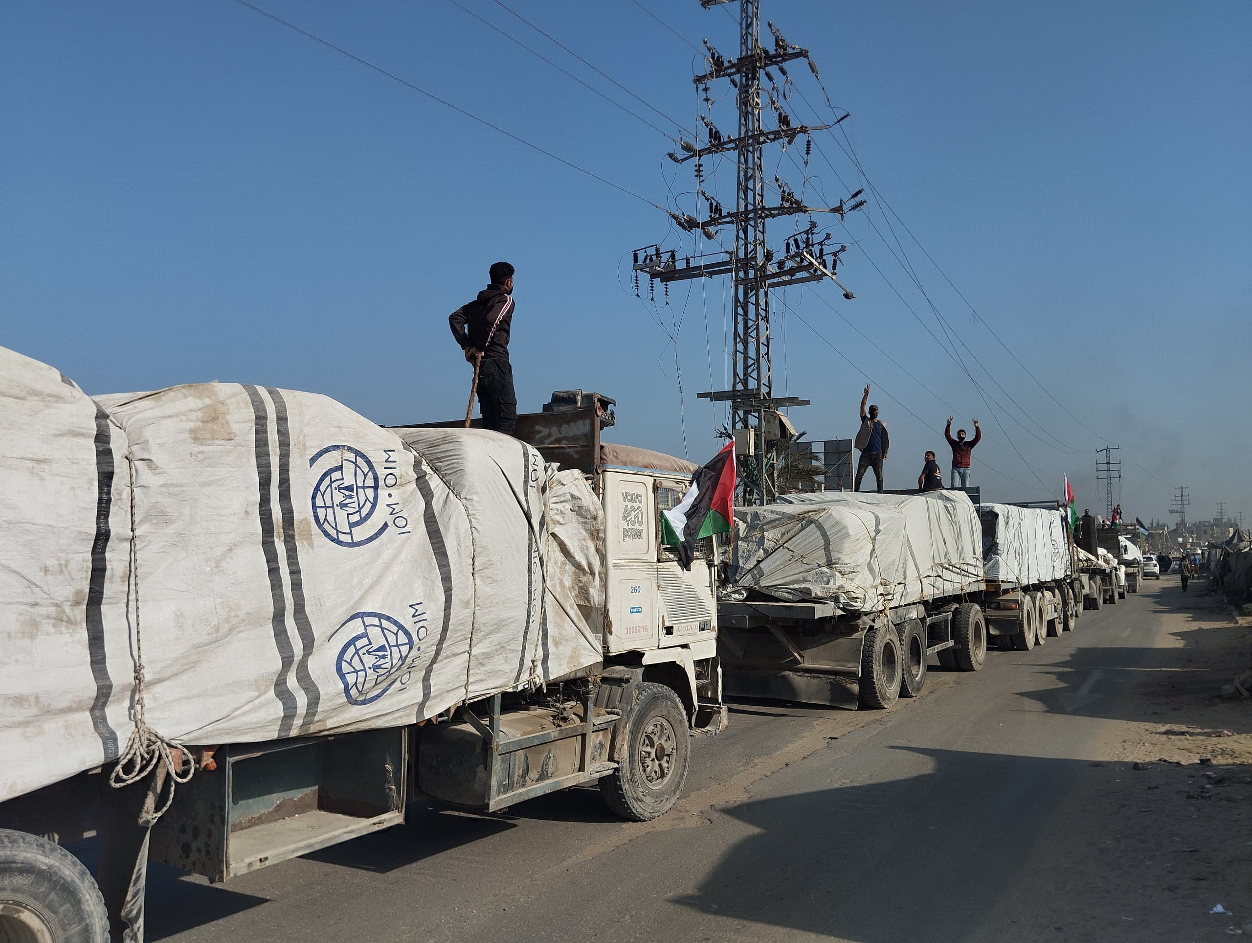 Komite Mesir Kirim Puluhan Truk Bantuan Kemanusiaan ke Gaza Utara (Foto: Jurnalis Gaza, Mohammad Rabah)