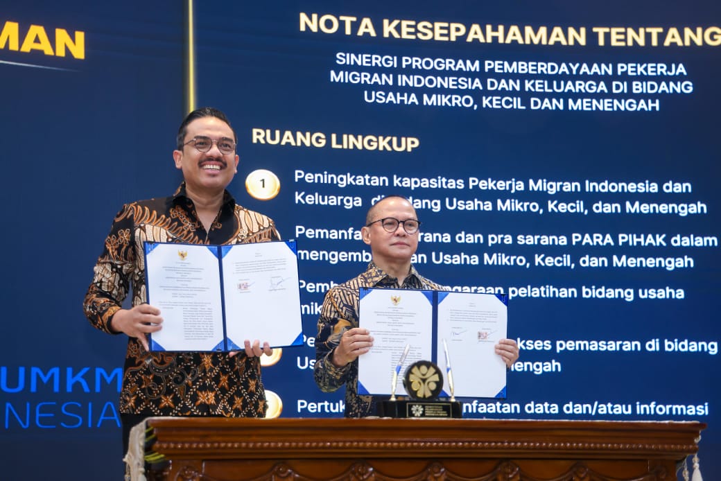 Menteri UMKM Maman Abdurrahman dan Menteri P2MI Mukhtarudin (SinPo.id)