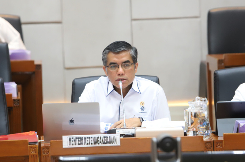 Menteri Ketenagakerjaan RI Yassierli (SinPo.id/ Ashar)