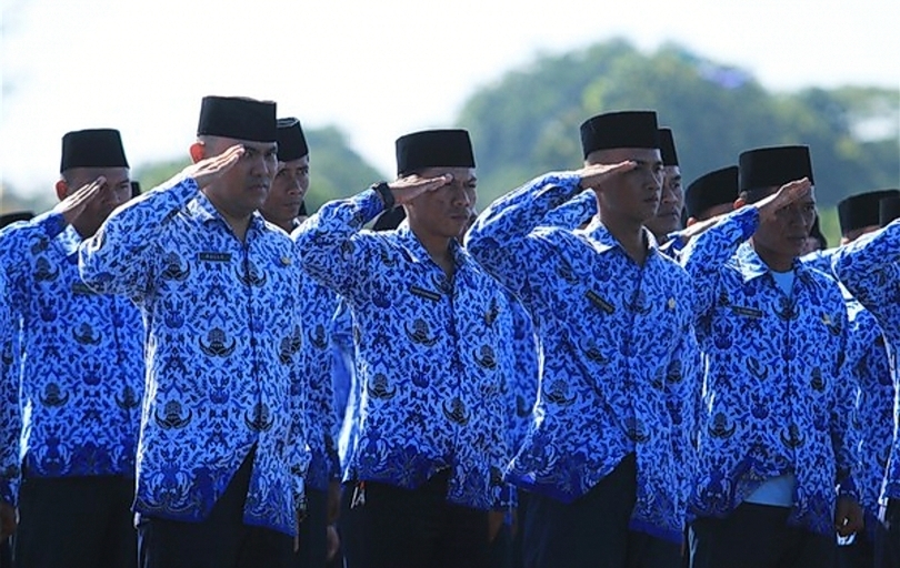 Ilustrasi ASN sedang menggelar upacara (SinPo.id/ Dok. Dikbud)