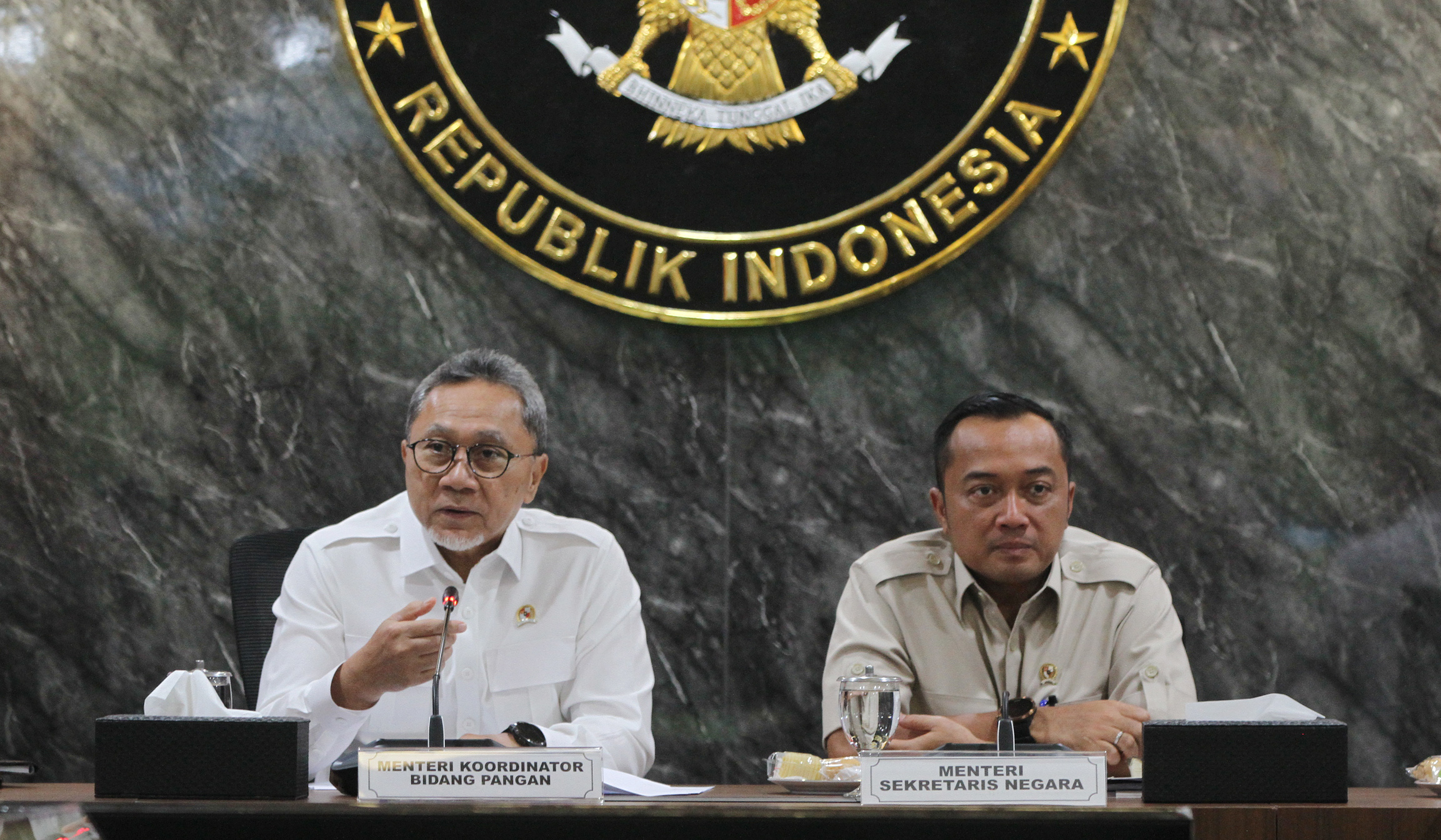 Rakor Menko Pangan. (Agus Priatna/SinPo.id)