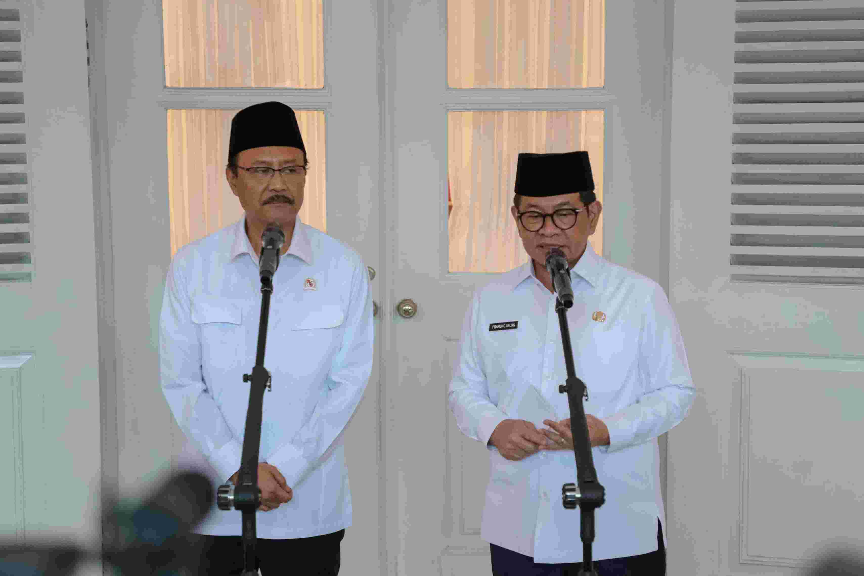 Mensos Saifullah Yusuf dan Gubernur DKI Pramono Anung (SinPo.id/ Dok. Pemprov DKI)