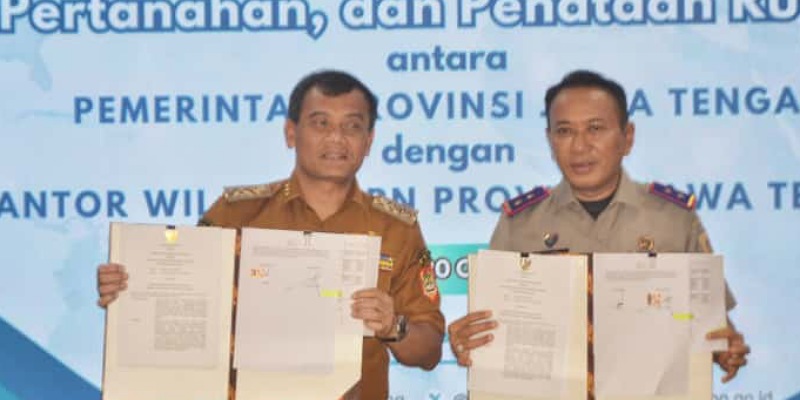 Kesepakatan bersama Pemprov Jateng dan BPN terkait sertifikasi LP2B (Sinpo.id/Tim Media)
