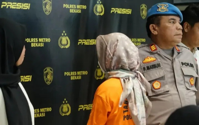 Pelaku penipuan berkedok jual tanah kavling (SinPo.id/Dok.Polres Metro Bekasi)