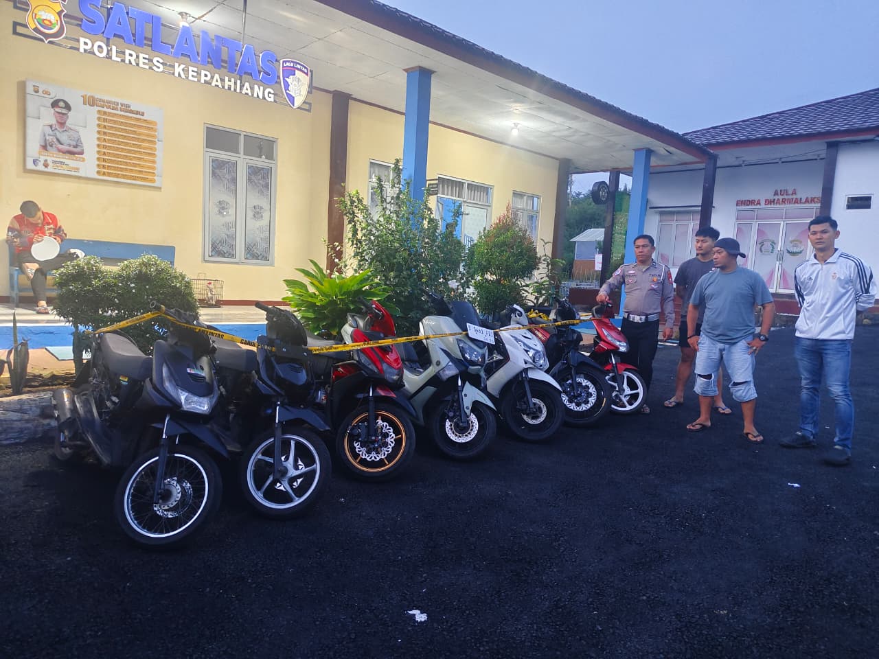 Motor balap liar yang disita di Polres Kepahiang (SinPo.id/ Humas Polri)