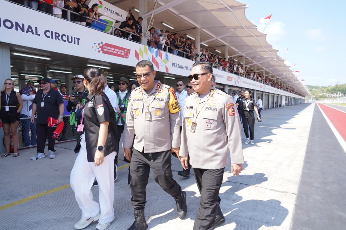 Polri amankan gelaran MotoGP Mandalika (SinPo.id/ Humas Polri)