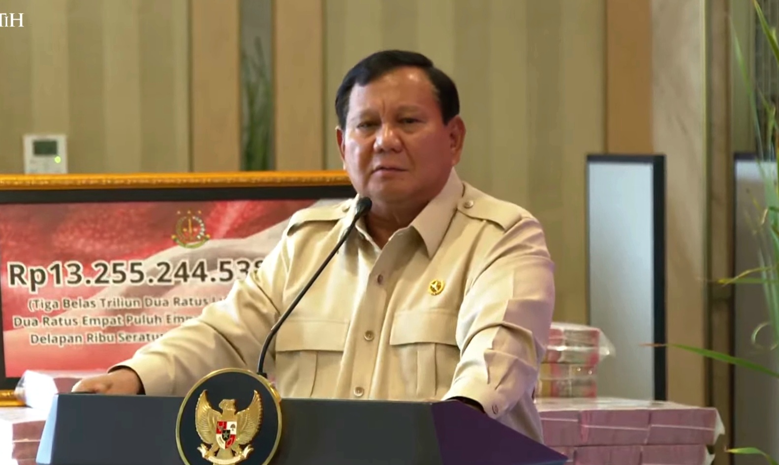 Presiden Prabowo Subianto (SinPo.id/YouTube Setpres)