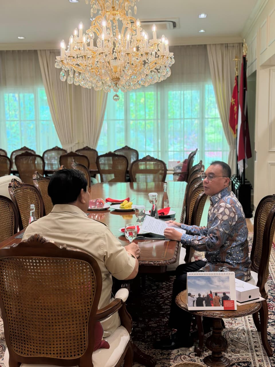 Presiden Prabowo Subianto bersama Wakil Ketua DPR RI Dasco (SinPo.id/Setpres)