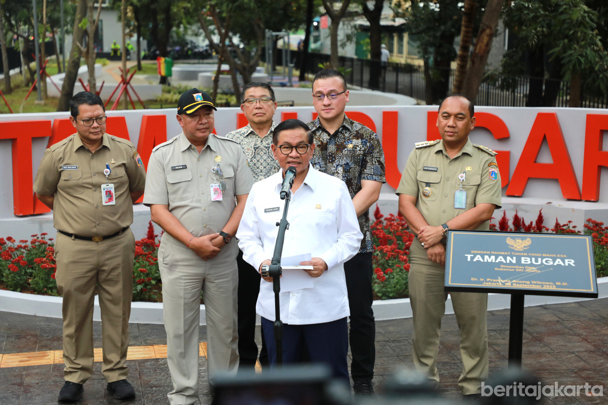 Gubernur DKI Jakarta, Pramono Anung meresmikan Taman Bugar di Kelurahan Duri Kepa, Kebon Jeruk (SinPo.id/Beritajakarta)