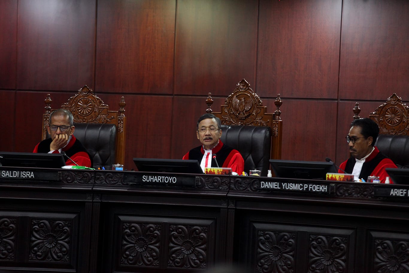 Ketua MK, Suhartoyo memimpin sidang uji materi UU Pers (Sinpo.id/Tim Media)
