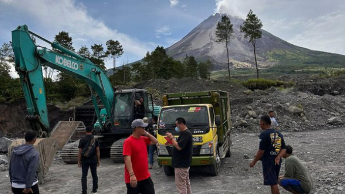 Lokasi tambang pasir ilegal di lereng gunung merapi (SinPo.id/Dok.Polri)