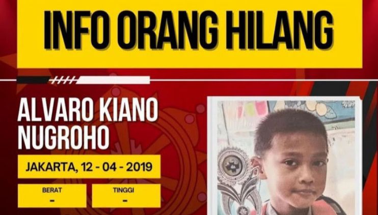 Poster Anak Hilang Alvero Kiano Nugroho (SinPo.id/Dok.Polsek Pesanggrahan)