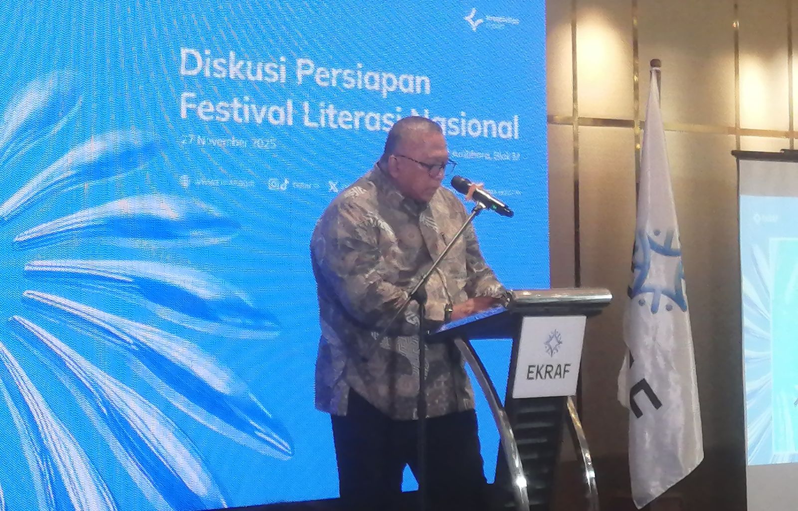 Direktur Penerbitan dan Fotografi Kemenkraf Iman Santoso. (SinPo.id/Tio)