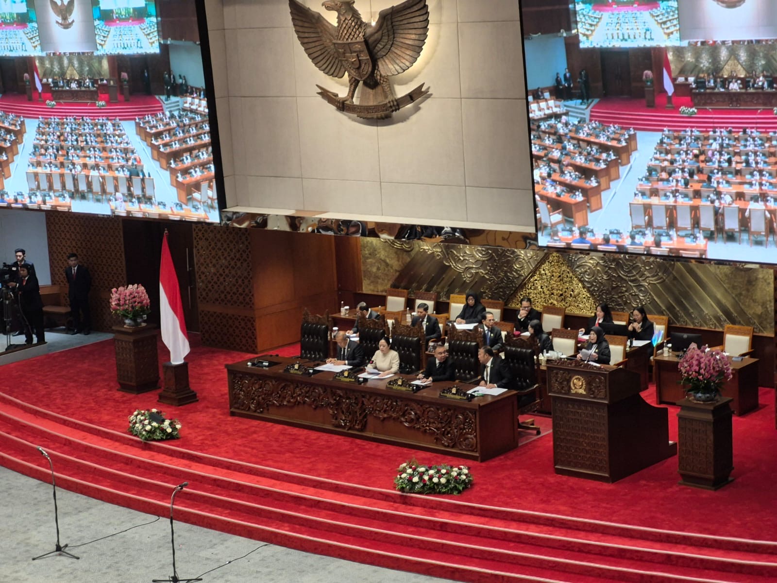 DPR RI menggelar Rapat Paripurna pembukaan ke-7 Masa Persidangan II Tahun Sidang 2025-2026. (SinPo.id/Galuh Ratnatika)