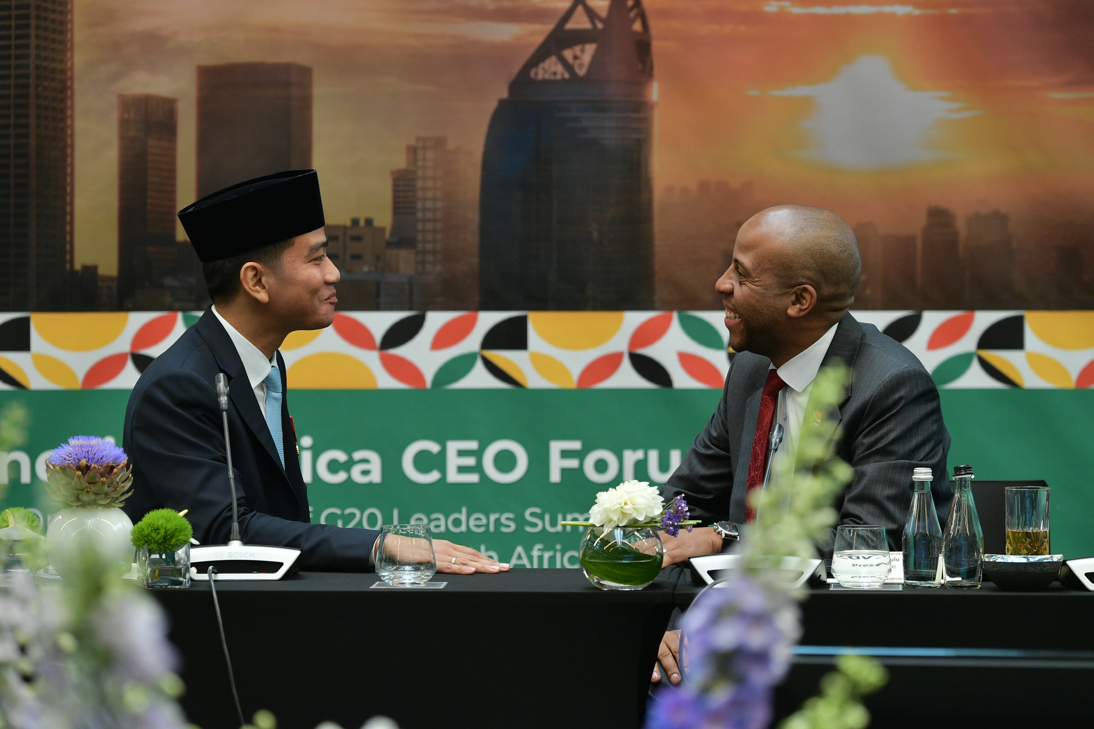 Wakil Presiden RI Gibran di acara Indonesia–Africa CEO Forum 2025 (SinPo.id/ Setwapres)
