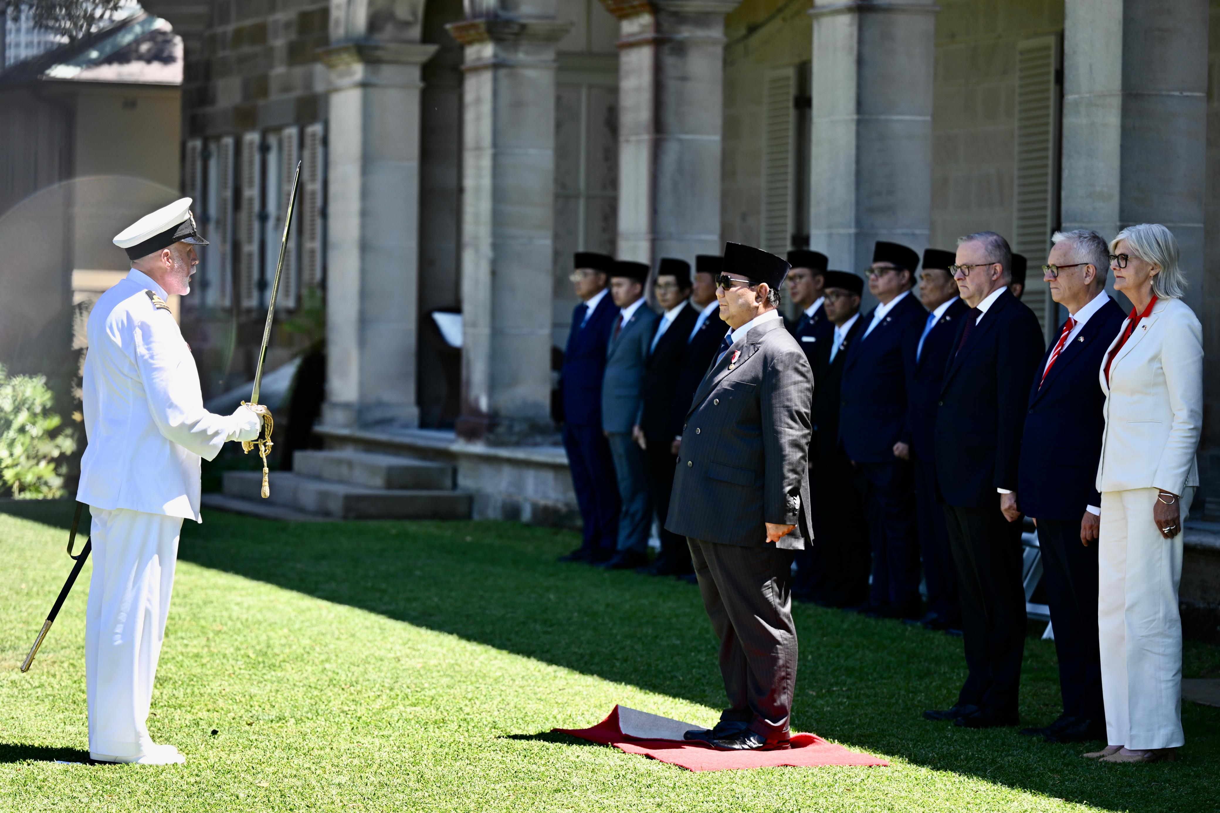 Gubernur Jenderal Australia Sam Mostyn Sambut Presiden Prabowo dengan Upacara Kenegaraan (SinPo.id/Biro Setpres)