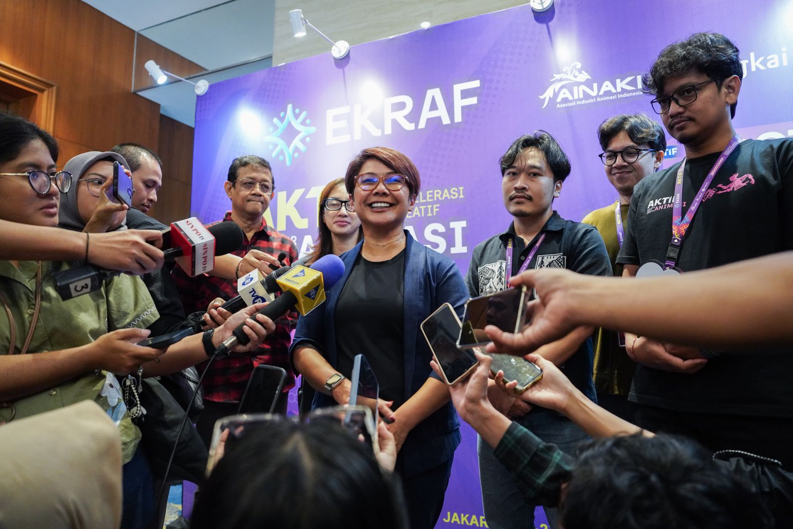 Deputi Bidang Kreativitas Media Agustini Rahayu menyampaikan enam karya film dan animasi atau IP animasi lokal yang memperoleh kesempatan berpartisipasi dalam ATF 2025. (Kemenekraf)