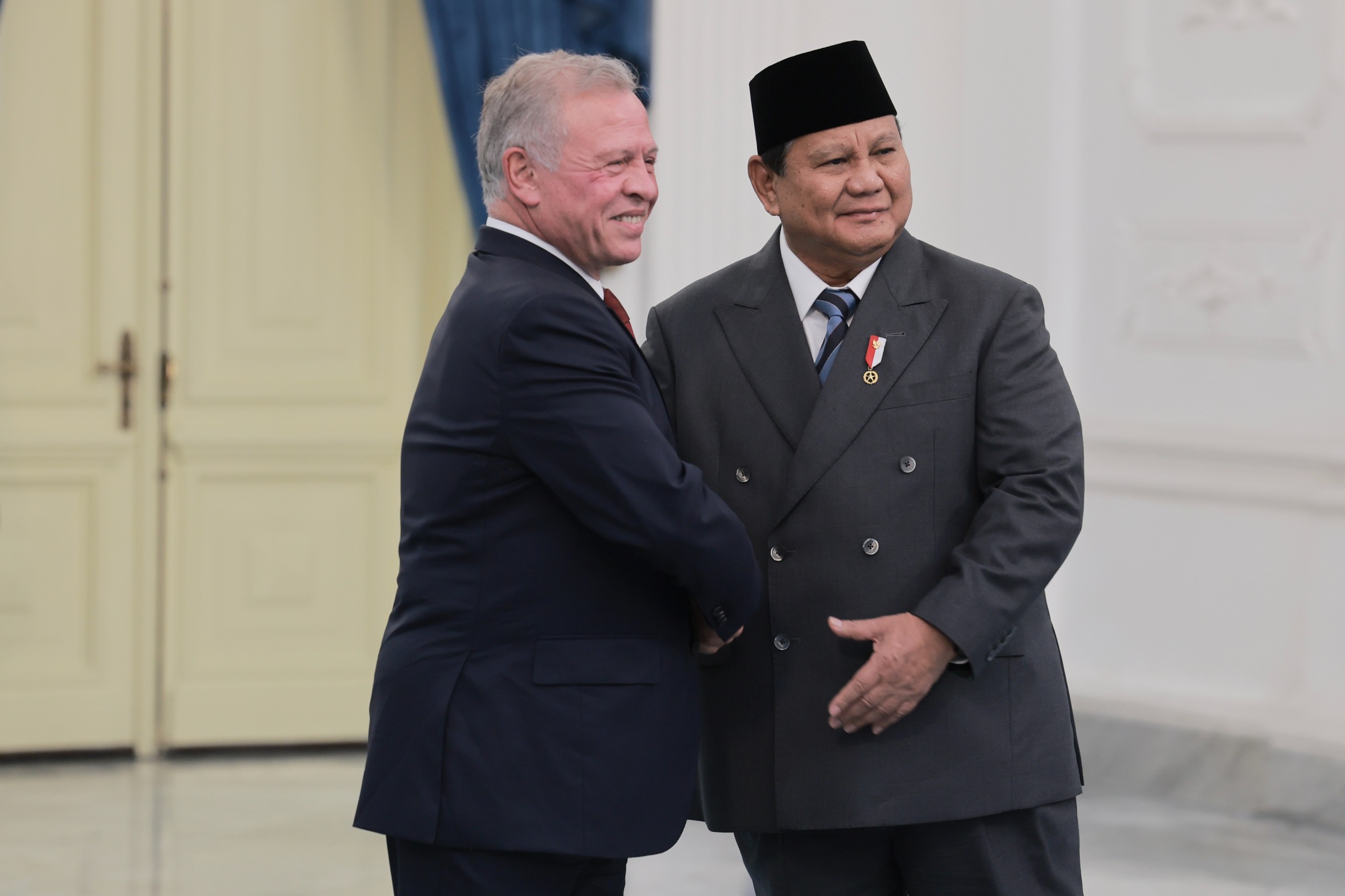 Presiden Prabowo Subianto dan Raja Abdullah II (SinPo.id/ Setpres)