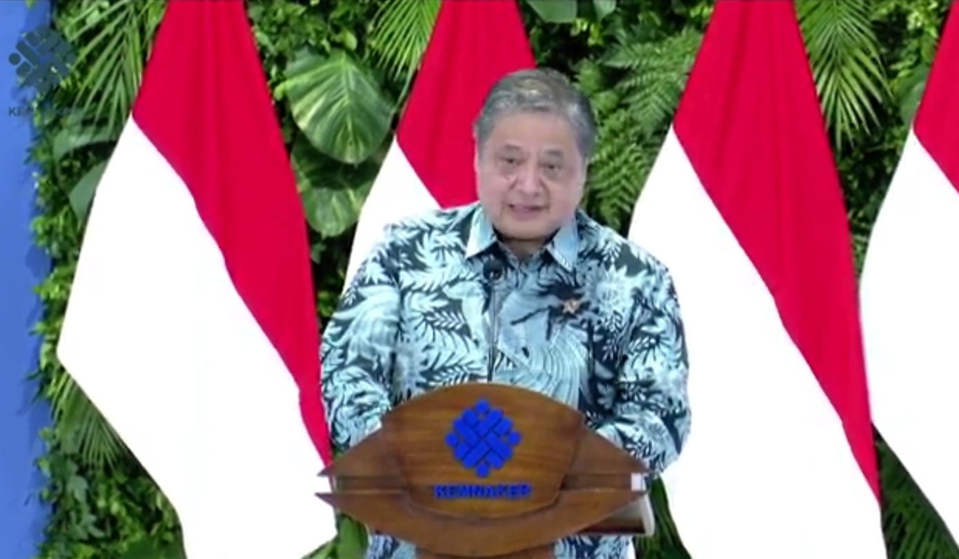 Menteri Koordinator Perekonomian Airlangga Hartarto. (SinPo.id/tangkap layar)