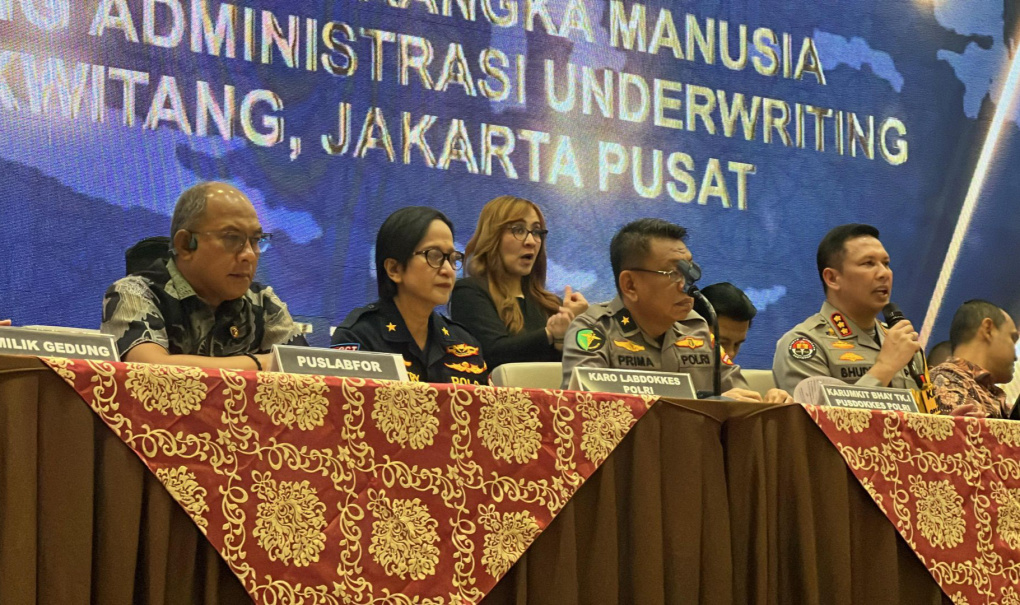 Konfrensi pers dua kerangka manusia di Kwitang (SinPo.id/Dok.PMJ)