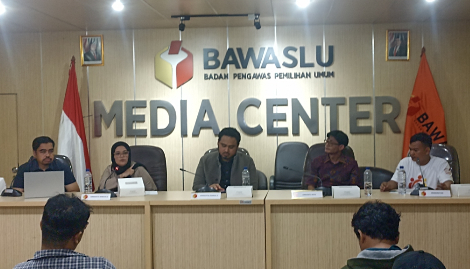 Konferensi pers Bawaslu (SinPo.id/ Sigit Nuryadin)
