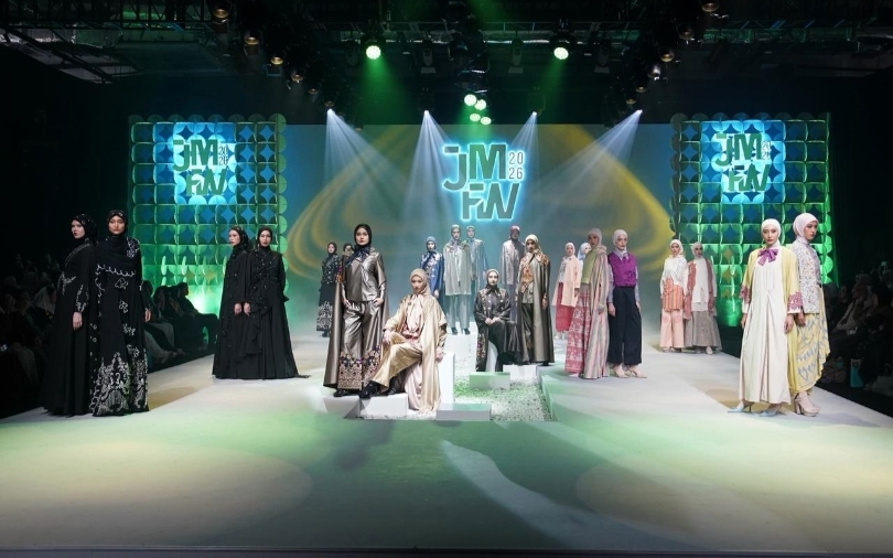 Ilustrasi para penampilan di penutupan pameran Jakarta Muslim Fashion Week 2026. (SinPo.id/dok. Kemendag)