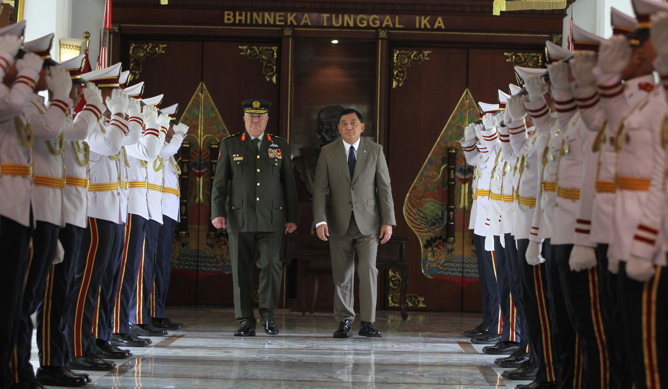 Kunjungan Panglima Yordania ke Kemenhan. (Agus Priatna/SinPo.id)