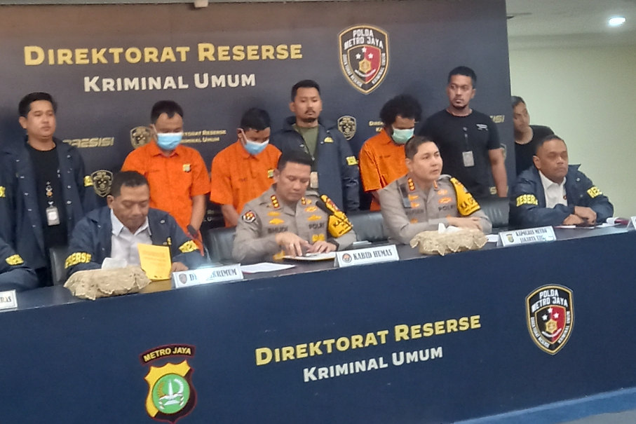 Konferensi pers penembakan hansip di Cakung (SinPo.id/Firdausi)