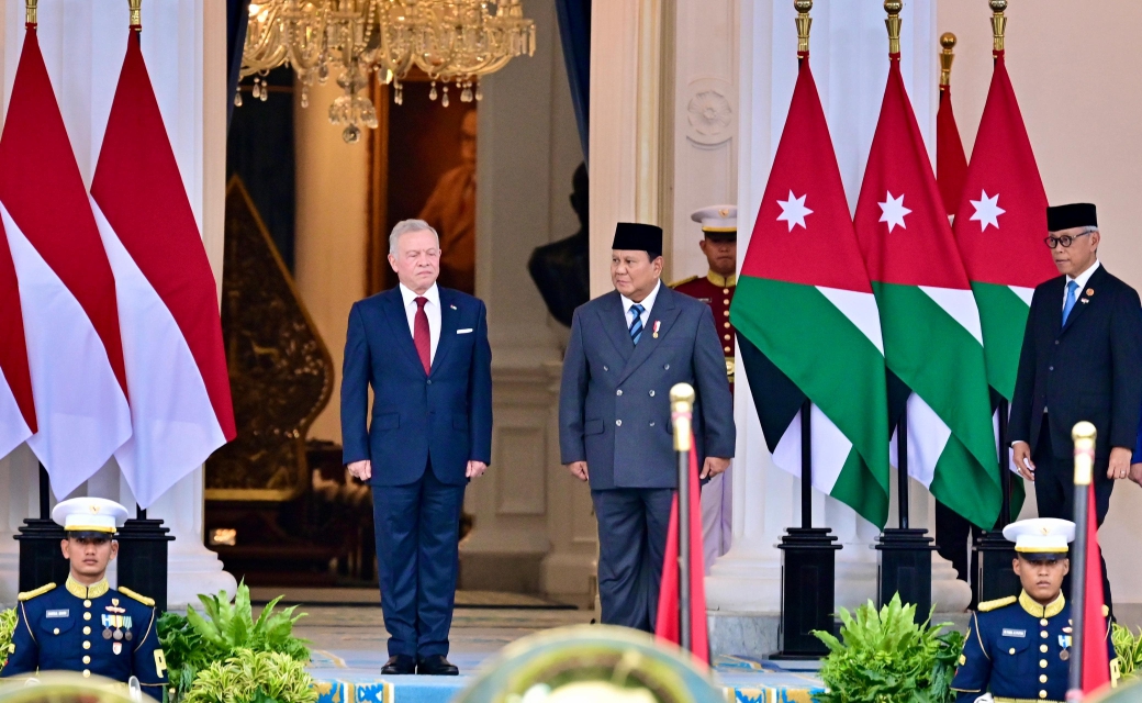 Presiden Prabowo Subianto dan Raja Abdullah II (SinPo.id/ Setpres)