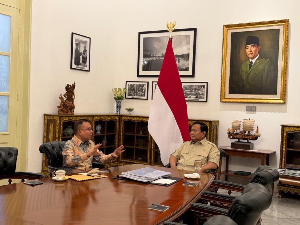 Presiden Prabowo Bahas Sejumlah Program Strategis Bersama Wakil Ketua DPR RI di Istana Merdeka (SinPo.id/Biro Setpres)
