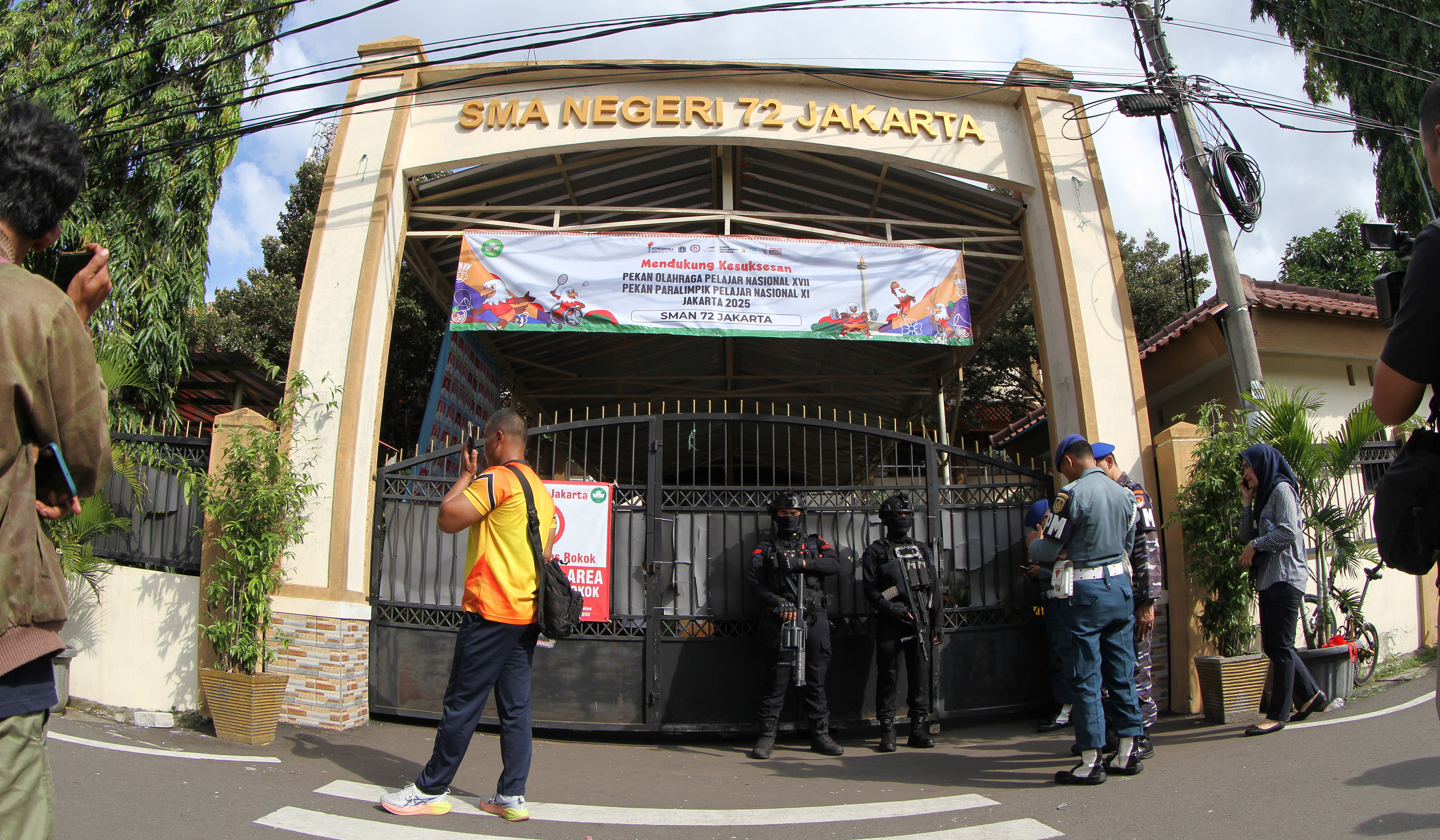 Lokasi SMA 72 Jakarta. (Agus Priatna/SinPo.id)